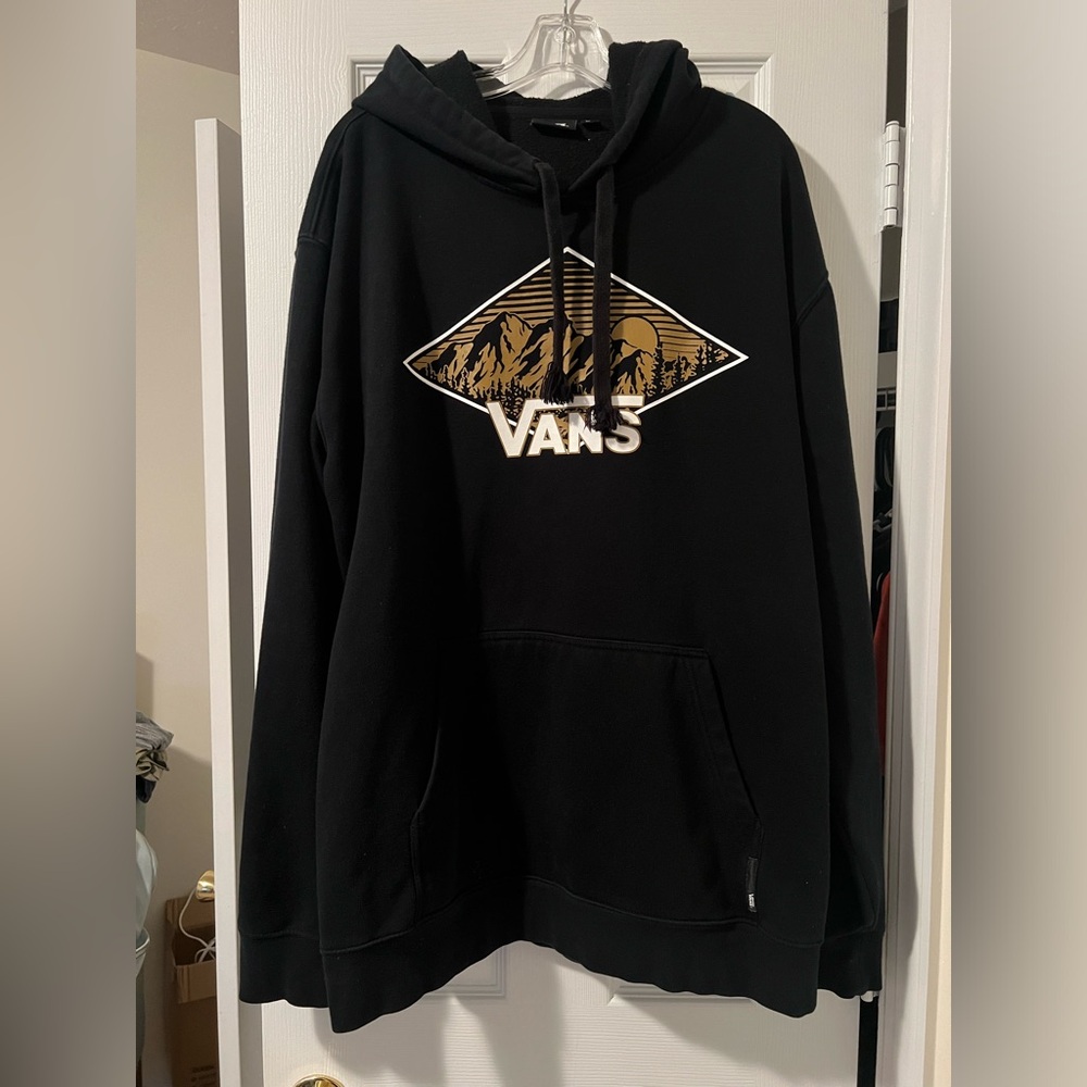 Vans Hoodie Black Men’s 2XL Mountains